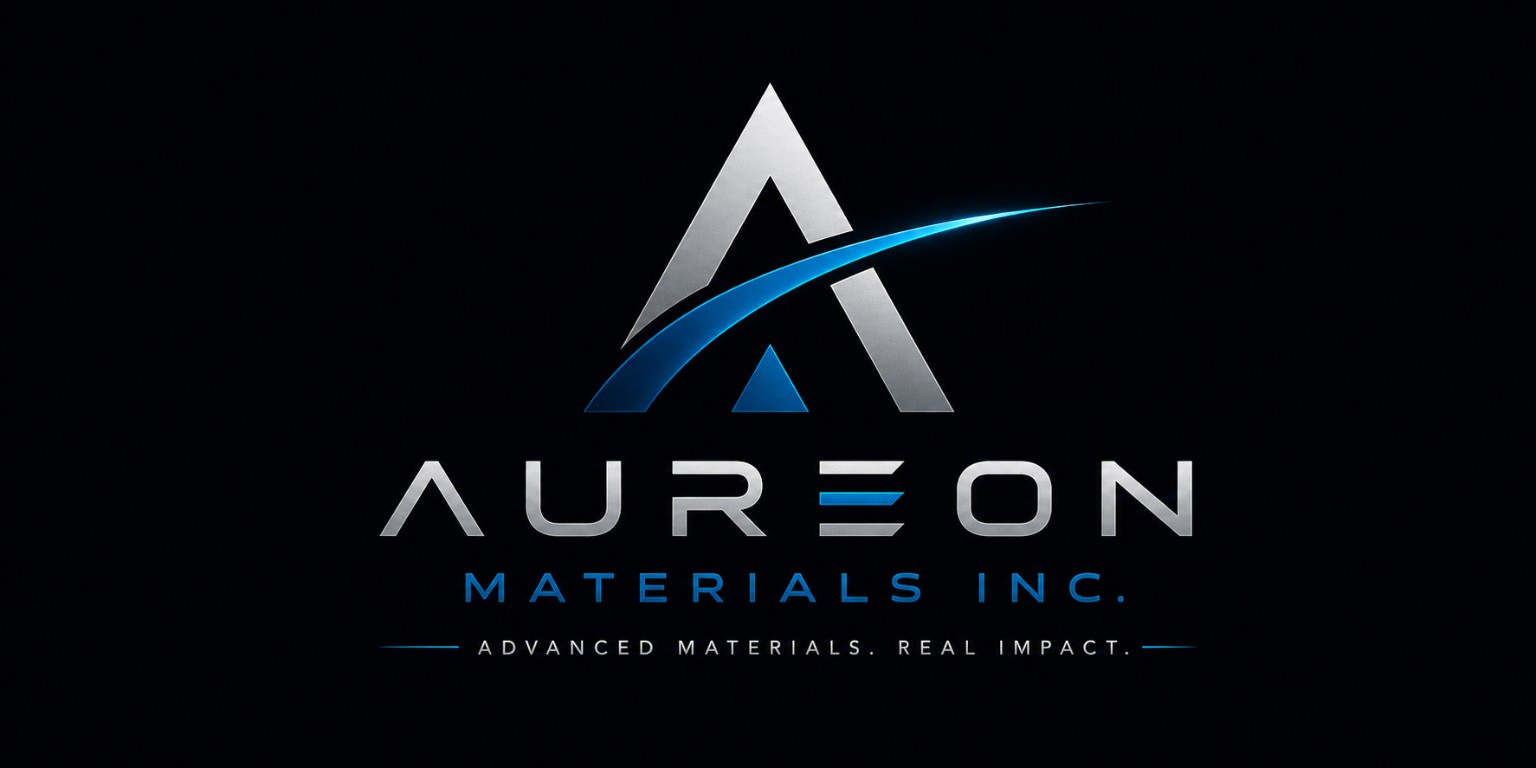 Aureon Materials Inc. logo with the tagline Advanced Materials. Real Impact.